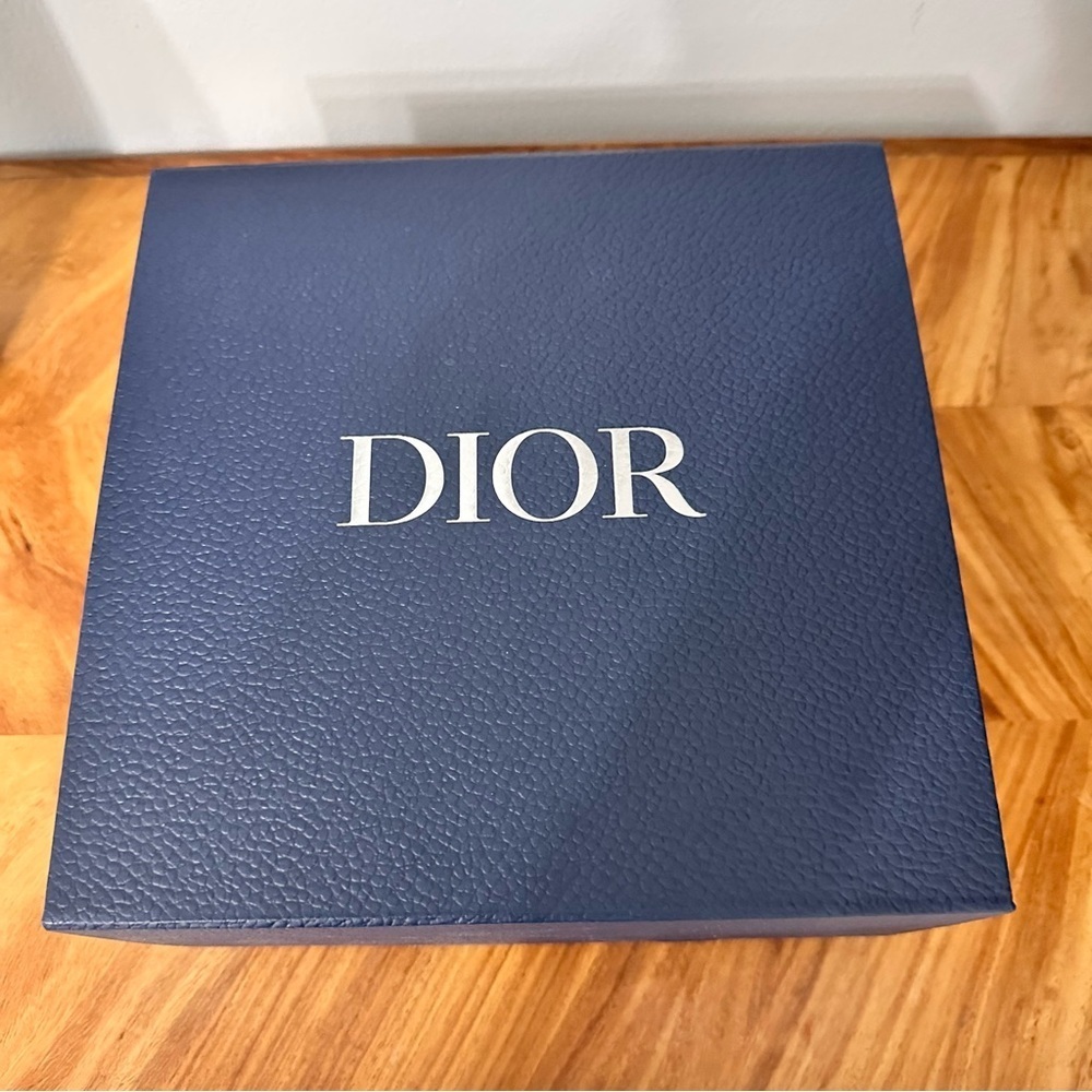 Dior Navy Blue Silver Empty Box 9”x9”x4.5” GUC